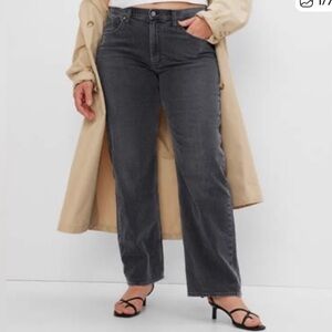 GAP Women's 90s loose midrise Jeans in Charcoal 2p new